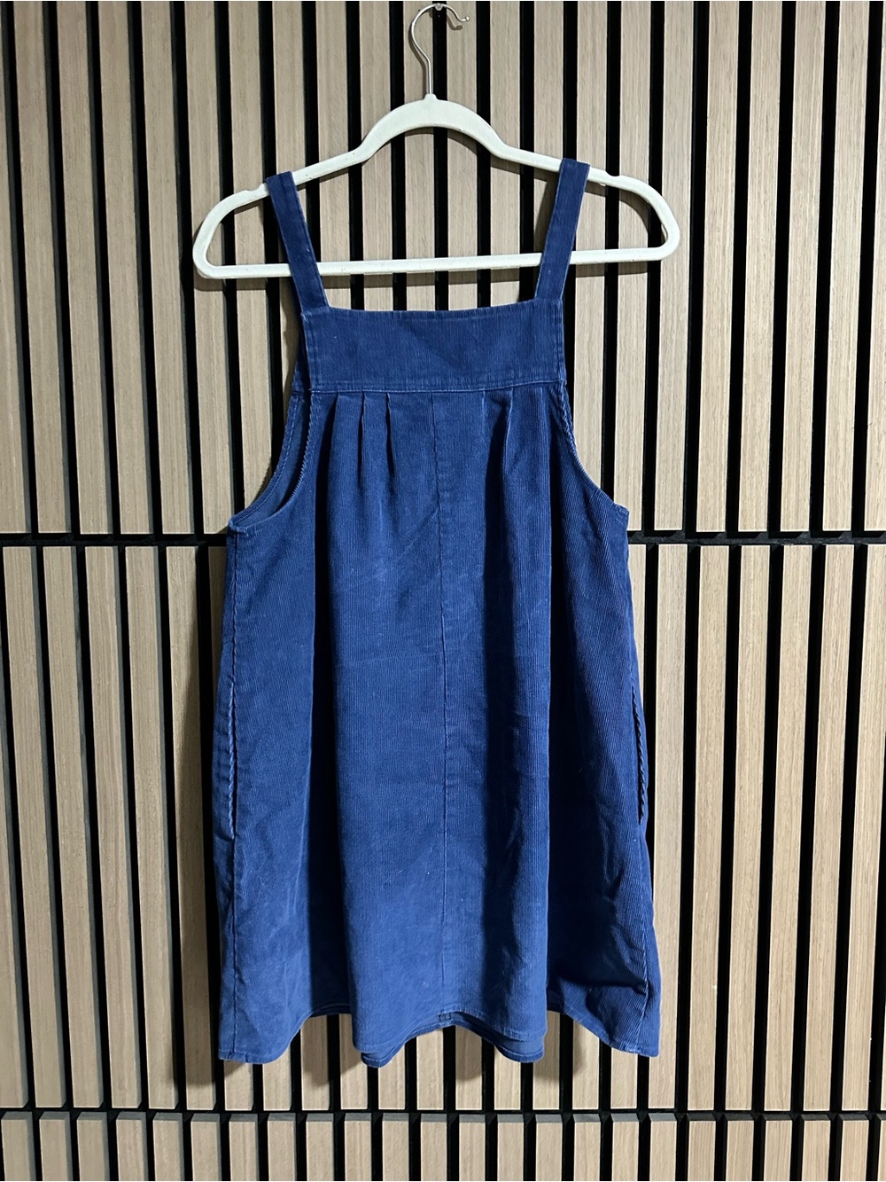 Urban Renewal Women’s Blue Corduroy Pinafore Overall Dress Babydoll Preppy - Picture 6 of 7